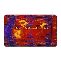 Conundrum Iii, Abstract Purple & Orange Goddess Magnet (rectangular) by DianeClancy