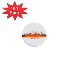 Barcelona City Art 1  Mini Buttons (100 Pack)  by hqphoto