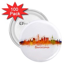 Barcelona City Art 2 25  Buttons (100 Pack)  by hqphoto