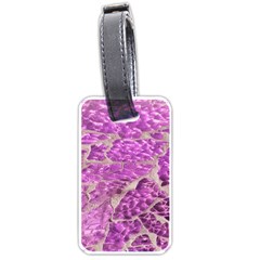 Festive Chic Pink Glitter Stone Luggage Tags (one Side)  by yoursparklingshop