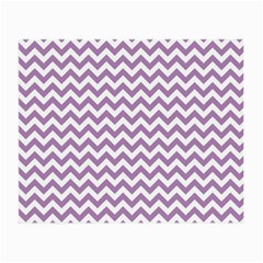 Lilac Purple & White Zigzag Pattern Small Glasses Cloth (2 Sides) by Zandiepants