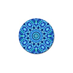 Blue Sea Jewel Mandala Golf Ball Marker (10 Pack) by Zandiepants