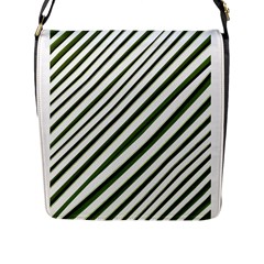 Diagonal Stripes Flap Messenger Bag (l)  by dflcprints