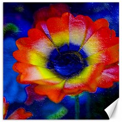 Tie Dye Flower Canvas 16  X 16   by MichaelMoriartyPhotography