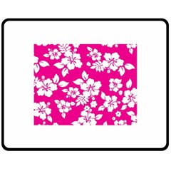 Pink Hawaiian Double Sided Fleece Blanket (medium)  by AlohaStore