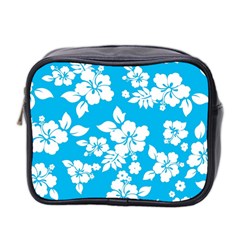 Light Blue Hawaiian Mini Toiletries Bag 2-side by AlohaStore