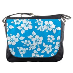 Light Blue Hawaiian Messenger Bags by AlohaStore