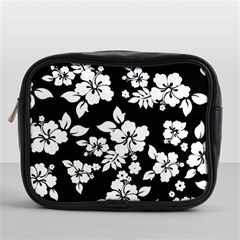 Black And White Hawaiian Mini Toiletries Bags by AlohaStore