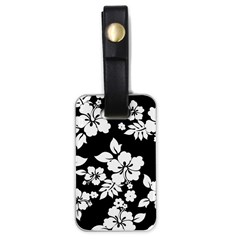 Black And White Hawaiian Luggage Tags (one Side)  by AlohaStore