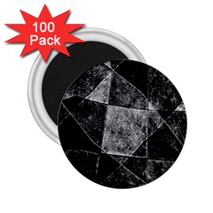 Dark Geometric Grunge Pattern Print 2 25  Magnets (100 Pack)  by dflcprints