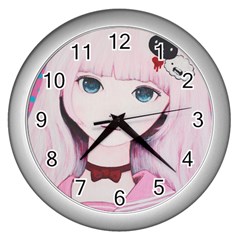 Sweet Tuesday Wall Clocks (silver)  by kaoruhasegawa