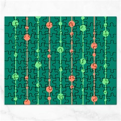 Green Pattern Rectangular Jigsaw Puzzl by Valentinaart