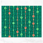 Green pattern Rectangular Jigsaw Puzzl Front