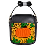 Thanksgiving pumpkin Girls Sling Bags Front