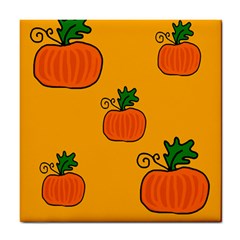 Thanksgiving Pumpkins Pattern Tile Coasters by Valentinaart