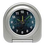 Polygonal And Triangles In Blue Colors  Travel Alarm Clocks Front