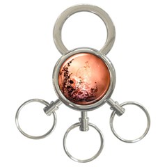 Wonderful Flowers In Soft Colors With Bubbles 3-ring Key Chains by FantasyWorld7