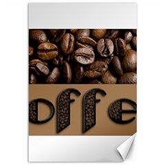 Funny Coffee Beans Brown Typography Canvas 12  X 18   by yoursparklingshop