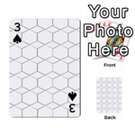  honeycomb - diamond black and white pattern Playing Cards 54 Designs  Front - Spade3