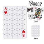  honeycomb - diamond black and white pattern Playing Cards 54 Designs  Front - Heart5