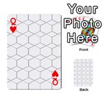  honeycomb - diamond black and white pattern Playing Cards 54 Designs  Front - HeartQ