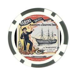 Vintage Advertisement British Navy Marine Typography Poker Chip Card Guards (10 Pack)  by yoursparklingshop