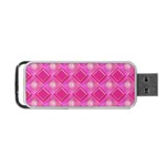 Pink Sweet Number 16 Diamonds Geometric Pattern Portable USB Flash (One Side) Front