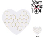 Honeycomb pattern graphic design Multi-purpose Cards (Heart) Back 1