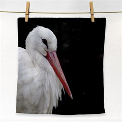 Stork Bird Face Towel by picsaspassion