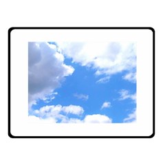 Summer Clouds And Blue Sky Fleece Blanket (small) by picsaspassion