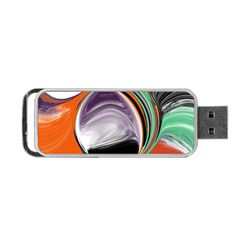 Abstract Orb In Orange, Purple, Green, And Black Portable Usb Flash (two Sides) by digitaldivadesigns