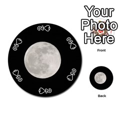 Full Moon At Night Playing Cards 54 (round)  by picsaspassion