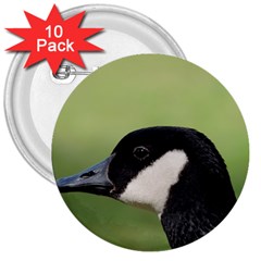 Goose Bird In Nature 3  Buttons (10 Pack)  by picsaspassion