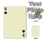 Yellow color design Playing Cards 54 Designs  Front - Spade8