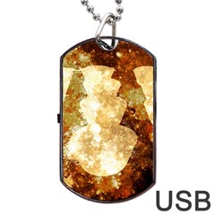 Sparkling Lights Dog Tag Usb Flash (two Sides)  by yoursparklingshop