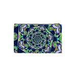 Power Spiral Polygon Blue Green White Cosmetic Bag (Small)  Back