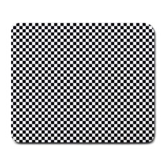 Sports Racing Chess Squares Black White Large Mousepads by EDDArt