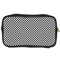 Sports Racing Chess Squares Black White Toiletries Bags 2-side by EDDArt