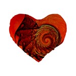 Nautilus Shell Abstract Fractal Standard 16  Premium Flano Heart Shape Cushions Front