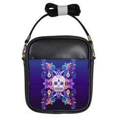 Día De Los Muertos Skull Ornaments Multicolored Girls Sling Bags by EDDArt