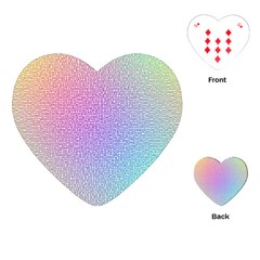 Rainbow Colorful Grid Playing Cards (heart)  by designworld65