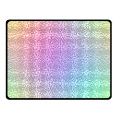 Rainbow Colorful Grid Double Sided Fleece Blanket (small)  by designworld65