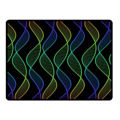 Rainbow Helix Black Fleece Blanket (small) by designworld65