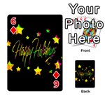 Happy Holidays 4 Playing Cards 54 Designs  Front - Diamond6