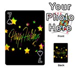 Happy Holidays 4 Playing Cards 54 Designs  Front - Spade7