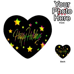 Happy Holidays 4 Multi-purpose Cards (heart)  by Valentinaart