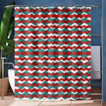 Geometric Waves Shower Curtain 60  x 72  (Medium)  60 x72  Curtain