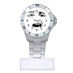 Scared Woman Expression Plastic Nurses Watch by dflcprints