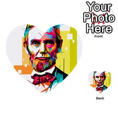 Abraham Lincoln Multi-purpose Cards (heart)  by bhazkaragriz