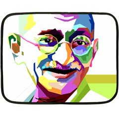 Ghandi Fleece Blanket (mini) by bhazkaragriz